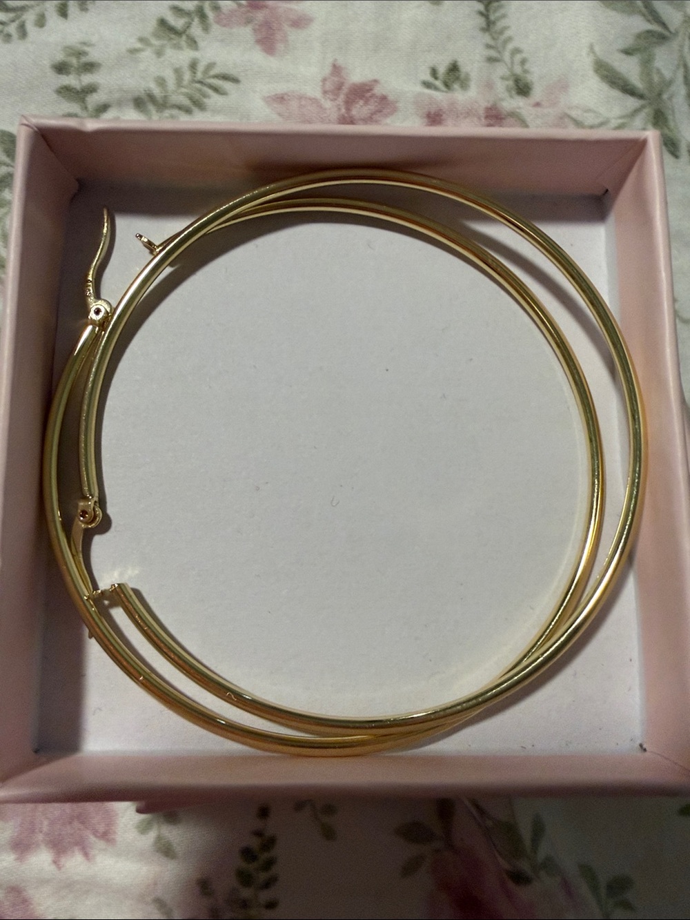 Golden Goose Shiny Gold Double Hoop Earrings